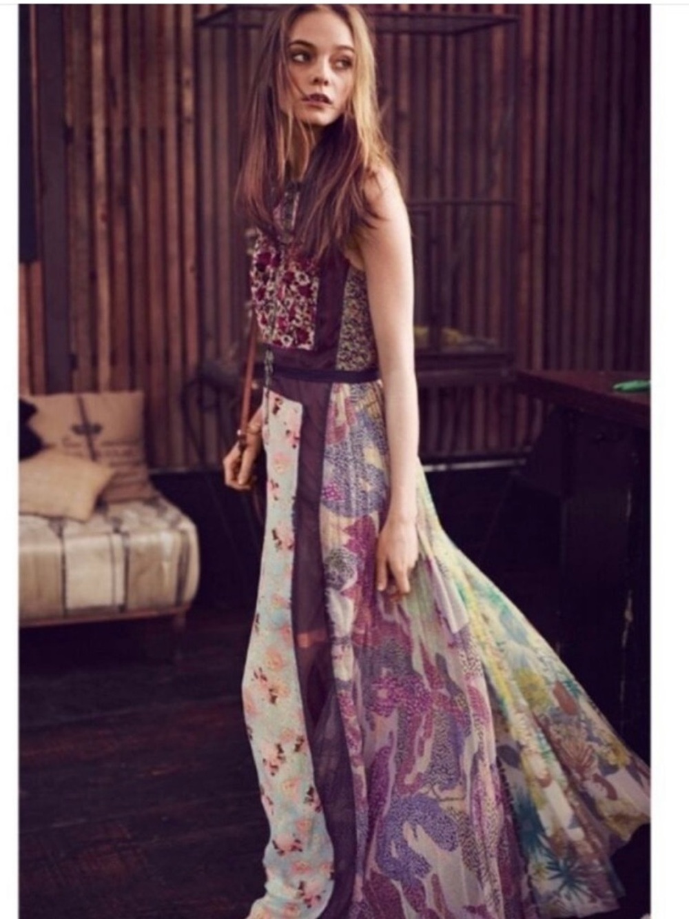 Anthropologie Byron Lars Wilderflora Patchwork Maxi Dress 6 - Picture 3 of 12